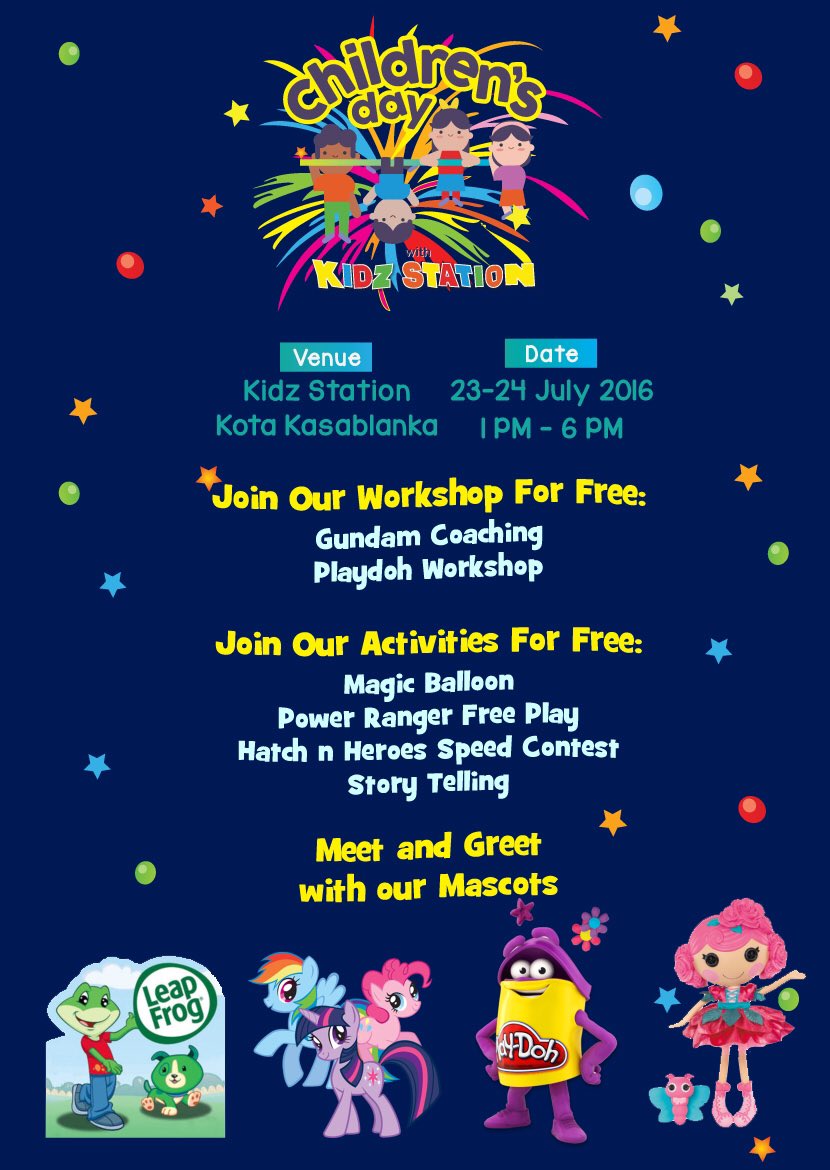 Mari ajak anak2 Anda ke Kidz Station Kota Kasablanka 👌🏼