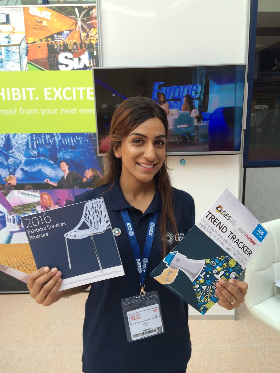 GES_EMEA's tweet photo. Pick up a copy of our #TrendTracker and Exhibitor Brochure at our #EXMC stand #eventprofs @facetimeuk https://t.co/YbNVgmYlte