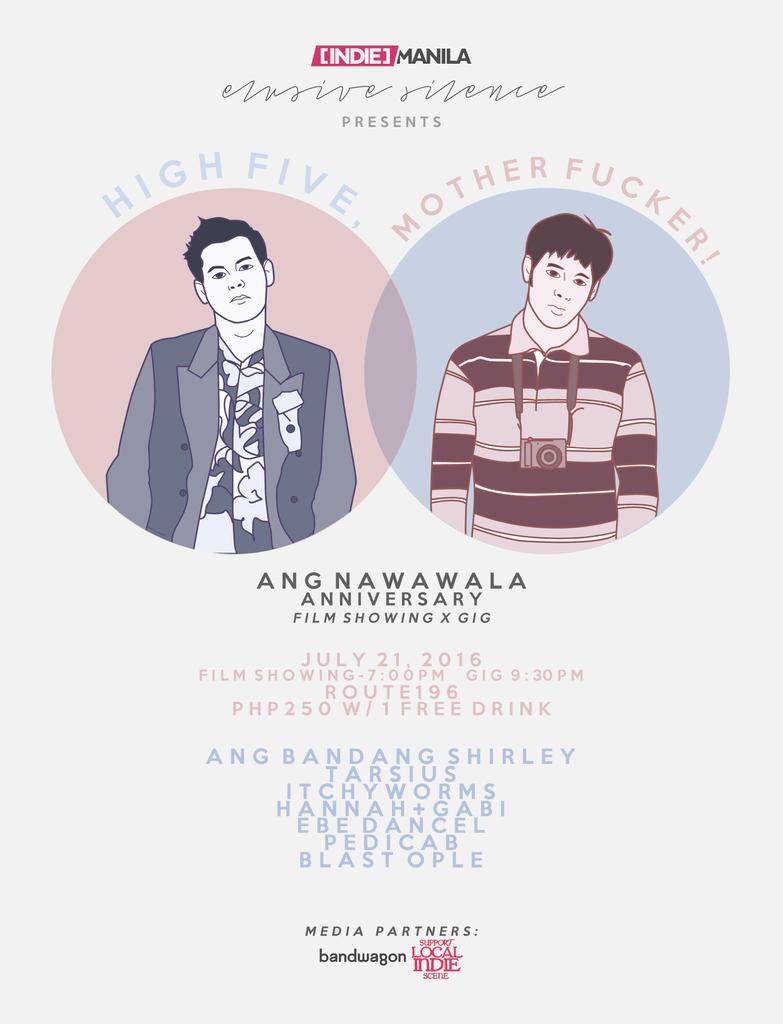 RadioRepublicPH's tweet image. TONIGHT: 4th year Anniv gig of Ang Nawawala at @route196rocks@ Film @ 7pm + awesome lineup @ 9:30. Highfivemthfckr!