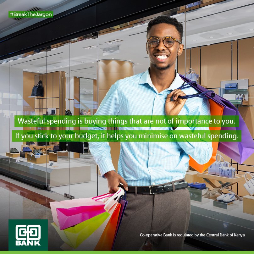 Coopbankenya's tweet image. Good morning!  Let us #BreakTheJargon! What is wasteful spending?