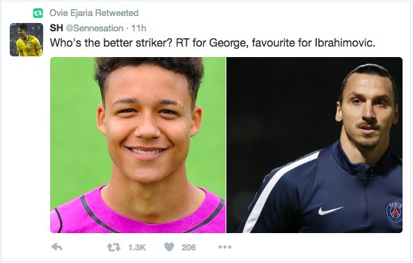 empireofthekop's tweet photo. Ovie Ejaria retweeted this last night... 😂 https://t.co/y9YRfikbTM