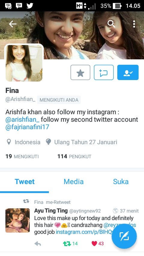 faraega9's tweet photo. Hi guys come on follow @Arishfian_ She is Arishfian..don't forget to follow her!! Or peet dungi 👊👊 https://t.co/ukGfclv0AT