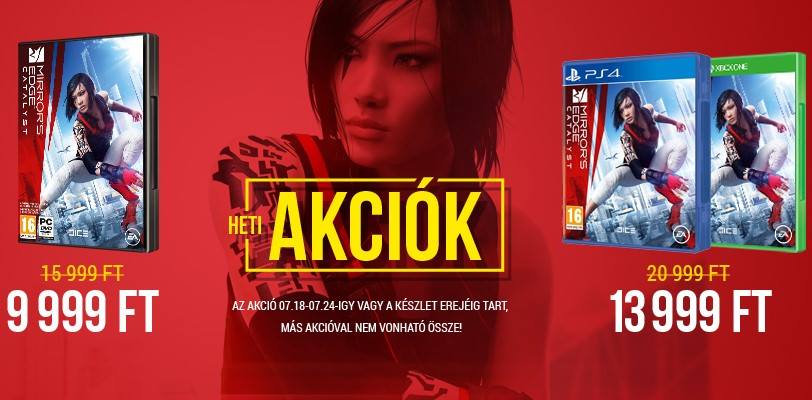 576KByte's tweet image. A Mirror's Edge Catalyst a héten akciósan vár üzleteinkben és webshopunkban! Ne maradj le: 576kb.hu/heti-akcio