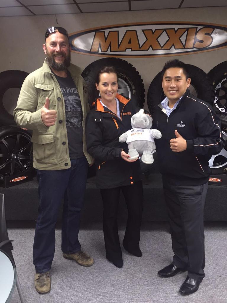InyamazanSa's tweet photo. One of @InyamazanSa proud owners @stephgrondpad delivering #masilo to @Maxxis_TyresSA https://t.co/XmAJf0oEKs
