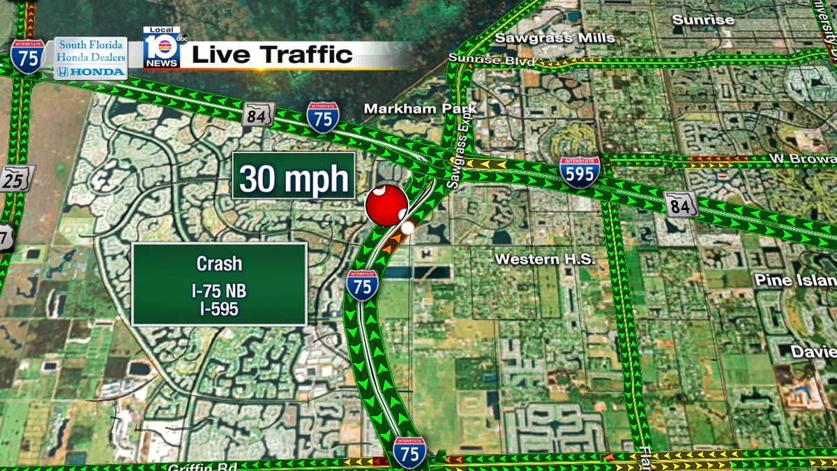 Crash on I-75 NB and I-595 #MIAMI #TRAFFIC https://t.co/TI3QB8knSE