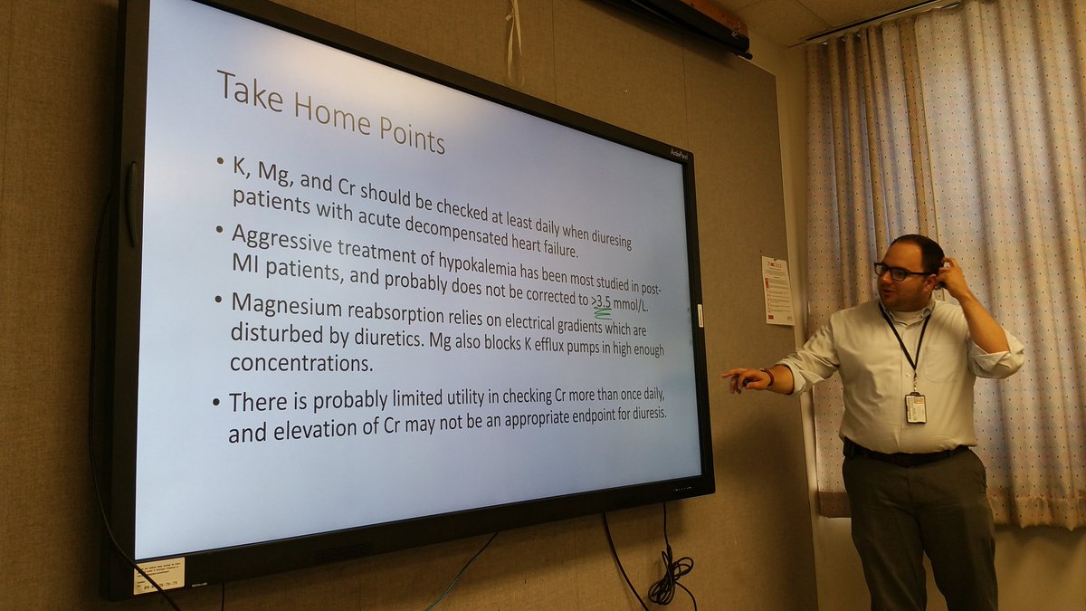BostonChiefs's tweet photo. Electrolyte replacement &amp; high value care in #heartfailure2016 at #AMreport - digging into @HFSA guidelines! https://t.co/mpfIKpCPgD