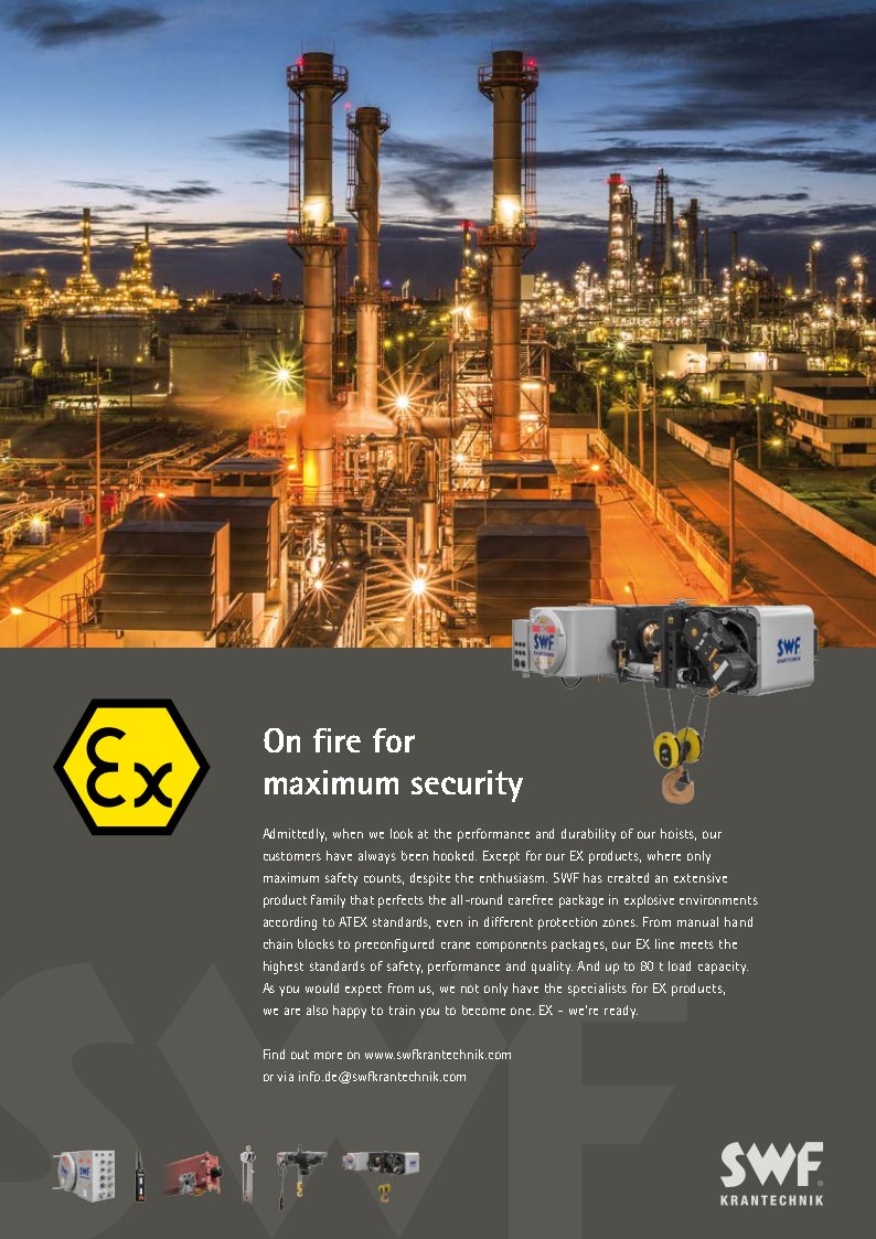 SWFKRAN_DE's tweet photo. EX proof hoists &amp; cranes: https://t.co/oesFCYBp4p #exproof #hoist #crane #swf #krantechnik https://t.co/YNPikTypJf