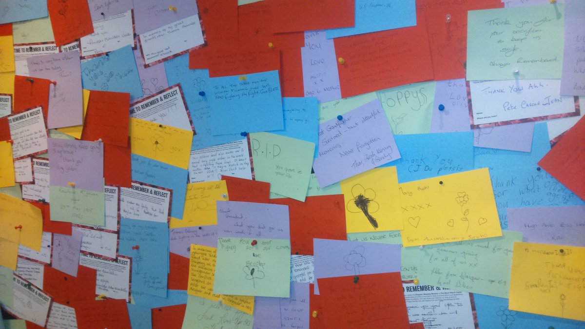 museumbw's tweet image. Our Message to a soldier wall.... #PoppiesTour #WW1 #lestweforget @1418NOW