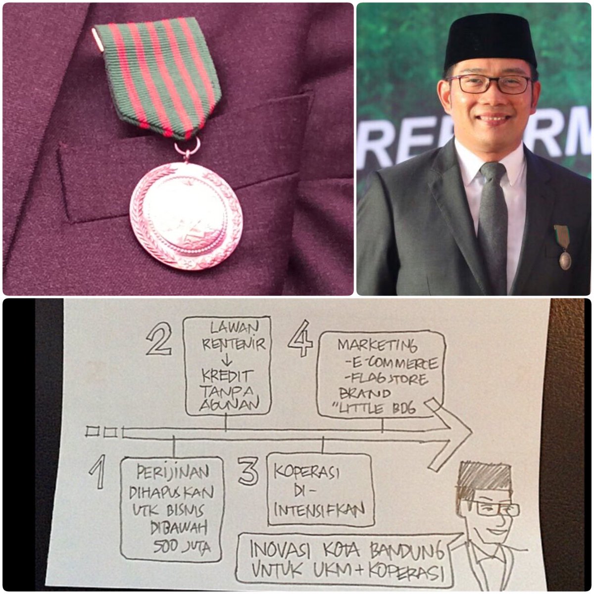 ridwankamil's tweet photo. Di Jambi, menerima Lencana Karya Pembangunan dari Presiden RI untuk inovasi2 UMKM-Koperasi selama 2 tahun terakhir https://t.co/5bvyZ14qdf