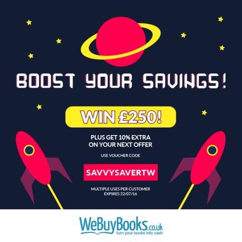 We_Buy_Books's tweet photo. 🚨LAST CHANCE TO ENTER🚨 COMPETITION CLOSES AT MIDNIGHT TONIGHT!

#WIN £250!! RT &amp; FOLLOW to enter! 🚀📚🤑 https://t.co/W7vyQG2dP7