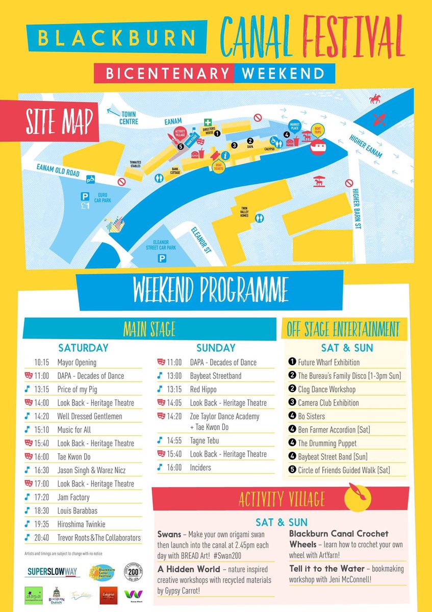 CanalFestival's tweet photo. The programme has arrived - all the essential info for the weekend #canalfest2016 #swan200 @Superslowway https://t.co/9RX9wSHEE6