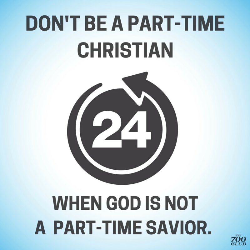700club's tweet photo. All day, every day our lives are dependent on Jesus! #FullTimeChristian #RT if you are too. https://t.co/aPbkHrKN71