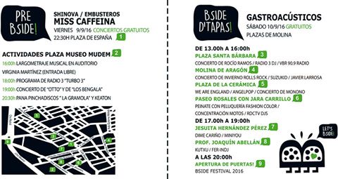 <a href="/B_SideFestival/">B-Side Festival</a> Además habrá #PreBSide con <a href="/misscaffeina/">Miss Caffeina</a> el día antes con entrada gratuita. Aquí + actividades...