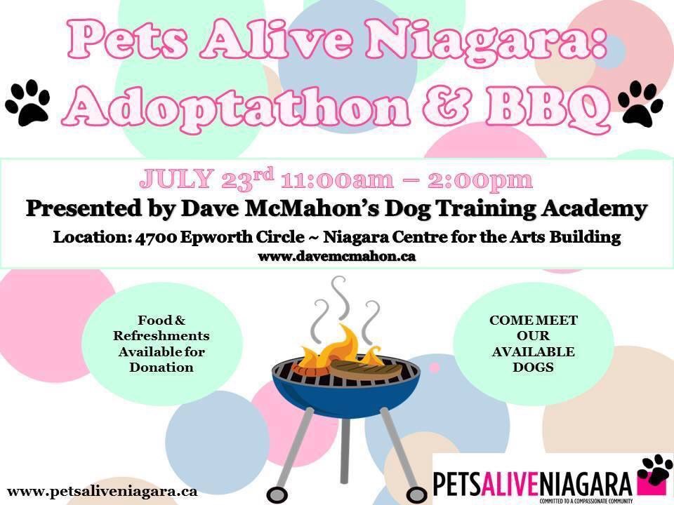 Join is this Saturday! #adoptme #BBQ #AdoptDontShop #rescueme #rescueadog #NiagaraFalls #fundraiser #@TheDogManDave