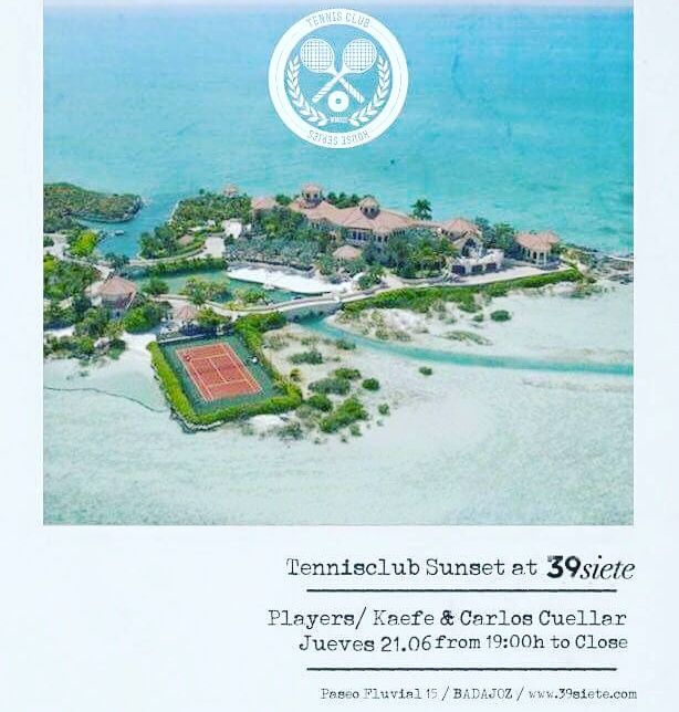 Esta tarde desde las 19 Tennis Club Sunset en #39siete. Musicon, mojitos, tapitas y puesta de sol