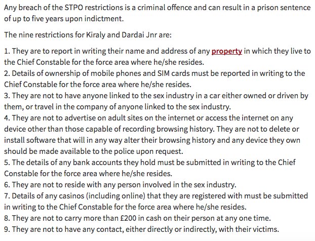 LauraAgustin's tweet photo. #STPOs created by Modern Slavery Act 2015 to prevent from committing similar offences in future (in/after prison). https://t.co/wbG54w5wRS