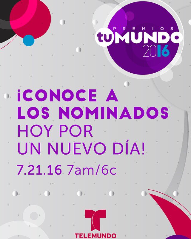¡Llegó el gran día! Conoce a los nominados de <a href="/PremiosTuMundo/">Premios Tu Mundo</a> HOY por <a href="/UnNuevoDia/">Kylie Fan</a>. #PremiosTuMundo