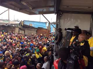 ANCDullahOmar's tweet photo. #CurrentSituation President Jacob Zuma in Khayalitsha @MYANC @ANCwcape #ANCinTheStreets https://t.co/0z4zbrVxlY