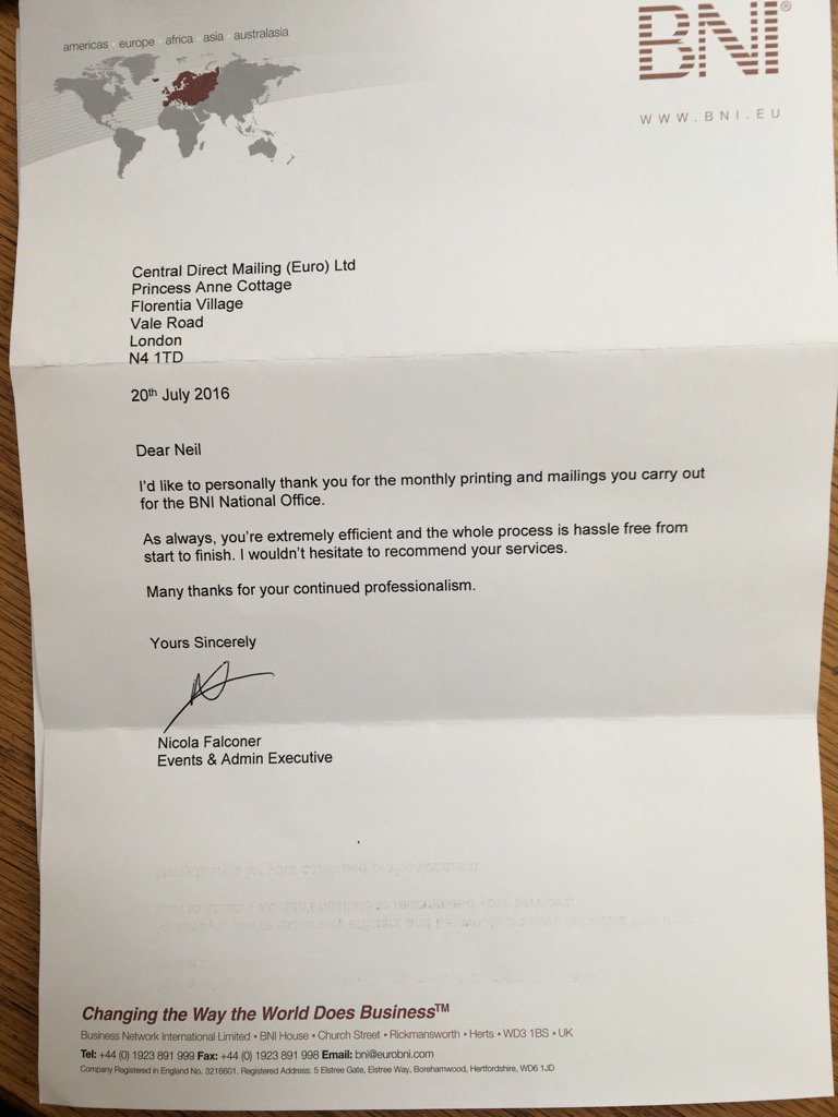 neilgiller's tweet image. Makes what we do @CentralDirect all worthwhile.. THANK YOU for your business @BNI_National #BNI 👍🙏