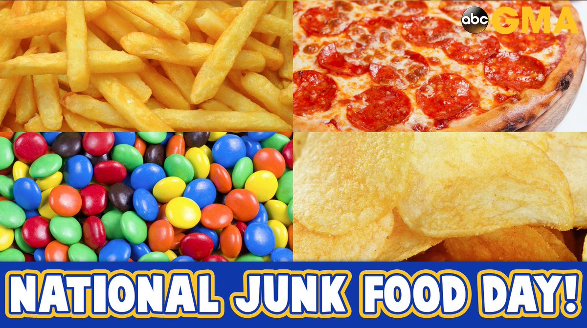 Happy #NationalJunkFoodDay! 🍟 🍕 🍭 🍫 🍿 🍩 🍪