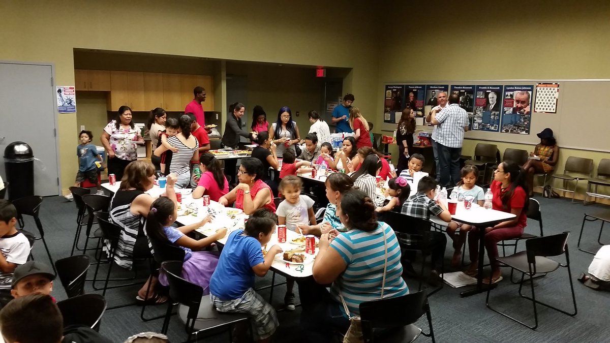bibliocisco's tweet photo. The @atmosenergy Literacy Center at Dallas West witnessed a packed house at ESL graduation this morning. Congrats! https://t.co/sFVYkXN3tz