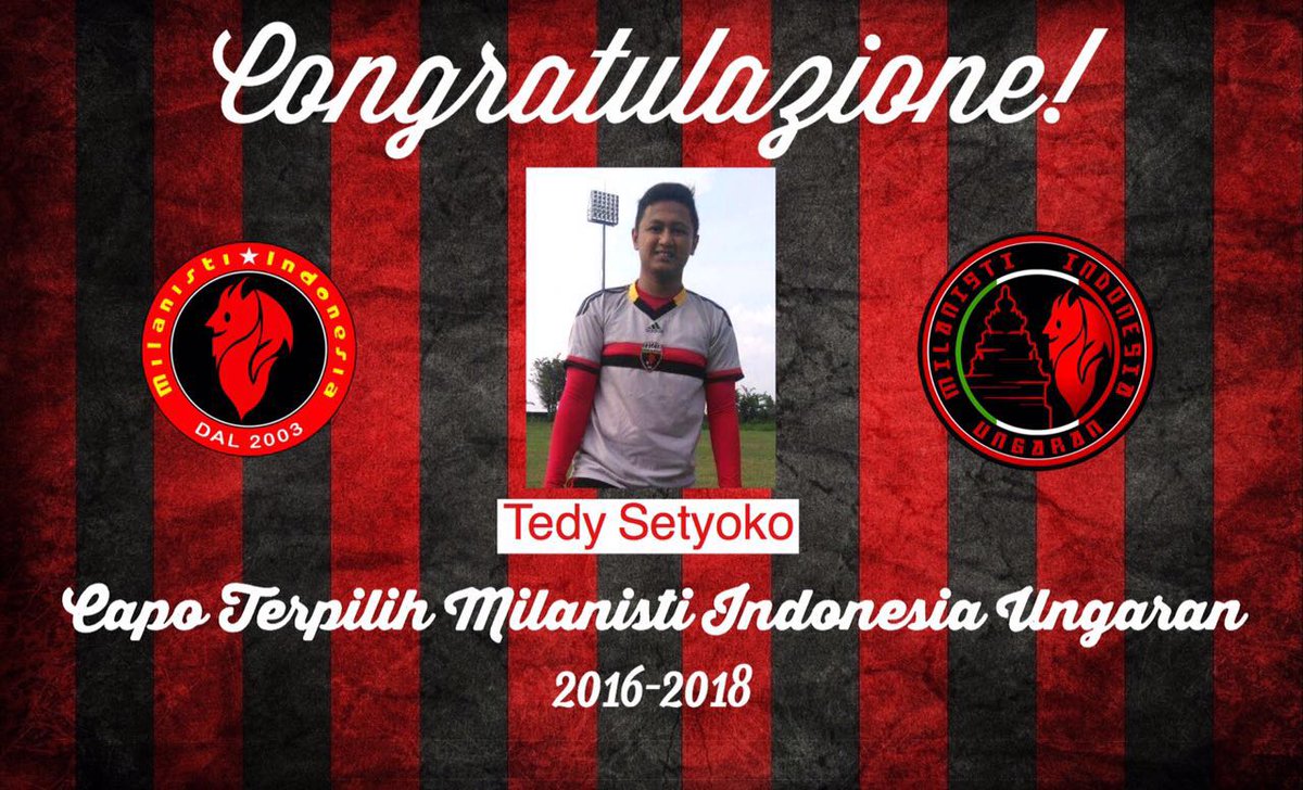 Dan inilah capo terpilih 2016-2018 #MI_Ungaran <a href="/Mas_tedy/">tedy setyoko</a> Congratulazione 👏👏 cc.<a href="/Milanisti_UNNES/">Milanisti_UNNES</a>