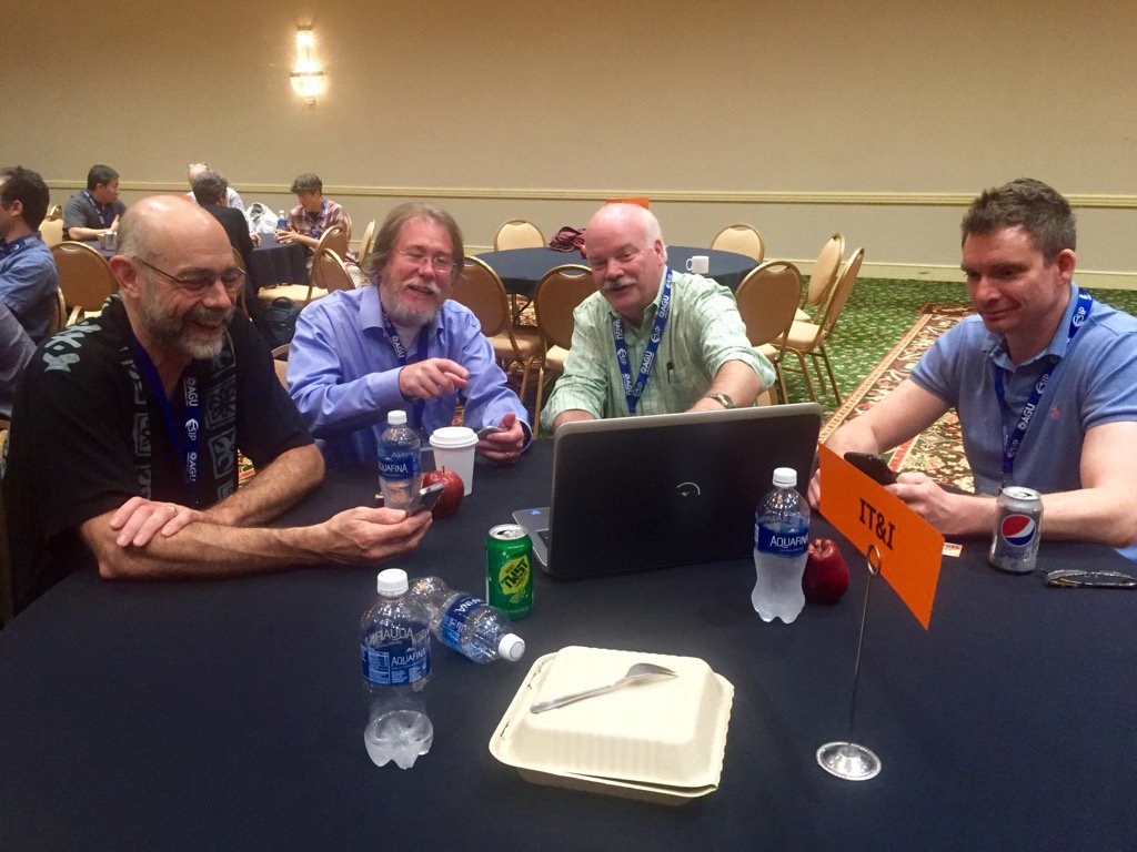 Lunchtime collaboration in full force at #esipfed!
