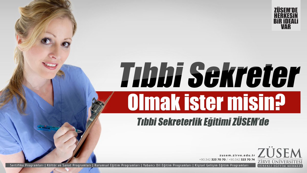 -Tıbbi Sekreterlik
-Temel İlk Yardım 
-Optisyenlik 
-İşyeri Hekimliği Kursları 
Detaylı Bilgi İiçin: 0342 211 6666