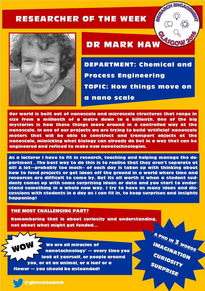 StrathOutreach's tweet image. Our #researcheroftheweek this week is Dr Mark Haw who will be part of the @RSmallScience team for #explorathon16