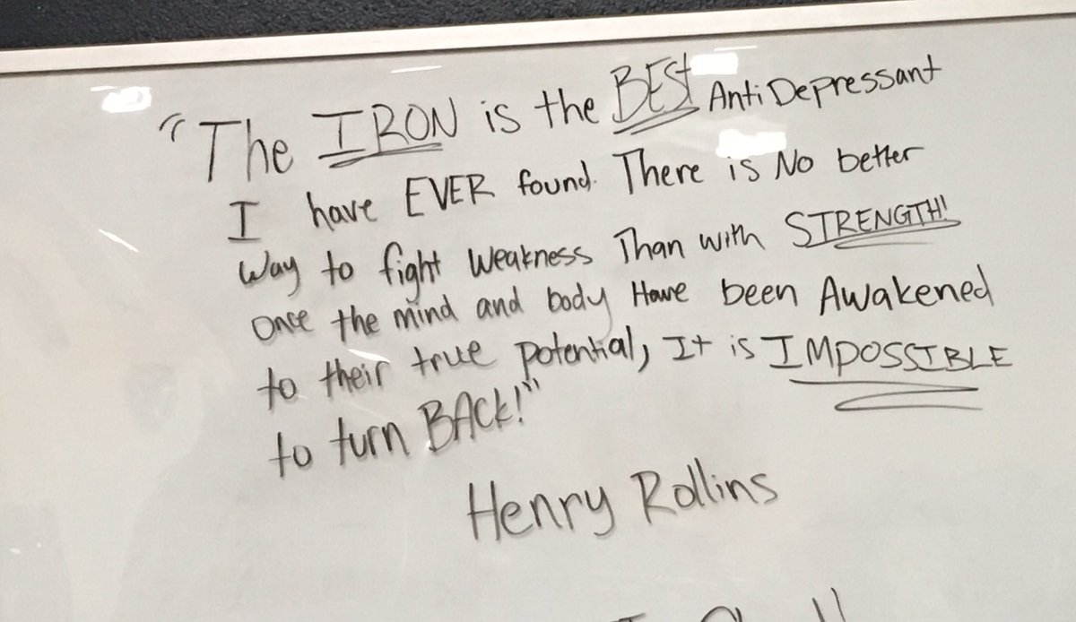 RedMtnBadminton's tweet photo. This was at the gym this morning. Lifting does wonders for the mind and body. #thatgrammartho #whereismyredpen https://t.co/QDNSkkCKTY