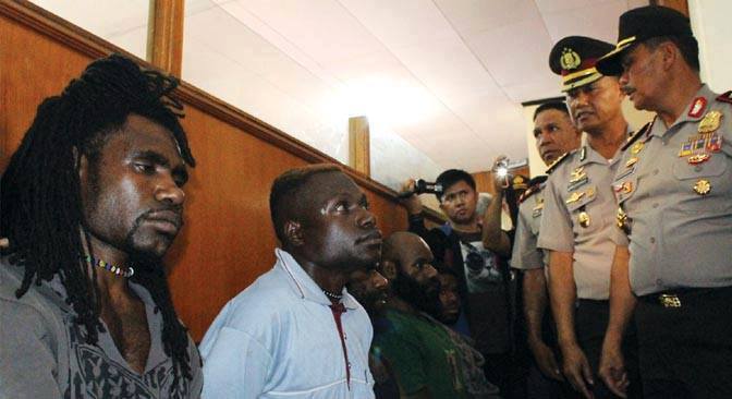 FreeWestPapua's tweet photo. #Indonesia's police chief Yotje Mende says that people in #WestPapua who want to be free are criminals. @UN https://t.co/Z9uRsVXE2L