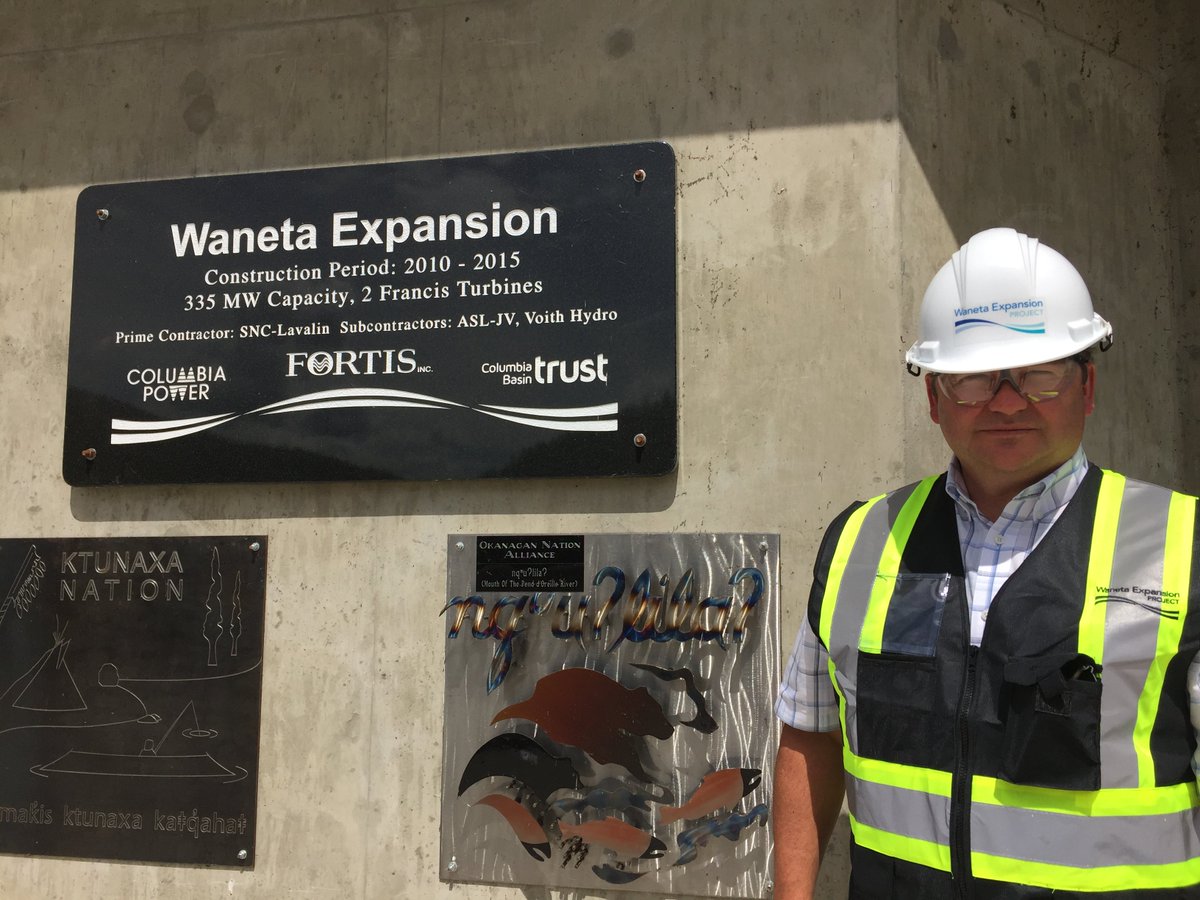 Fortis_NA's tweet photo. Fortis Pres Barry Perry tours Waneta Expansion Proj this wk w/ @FortisBC &amp; @TEP executives; clean, renewable power https://t.co/Kdq9GzEQIx