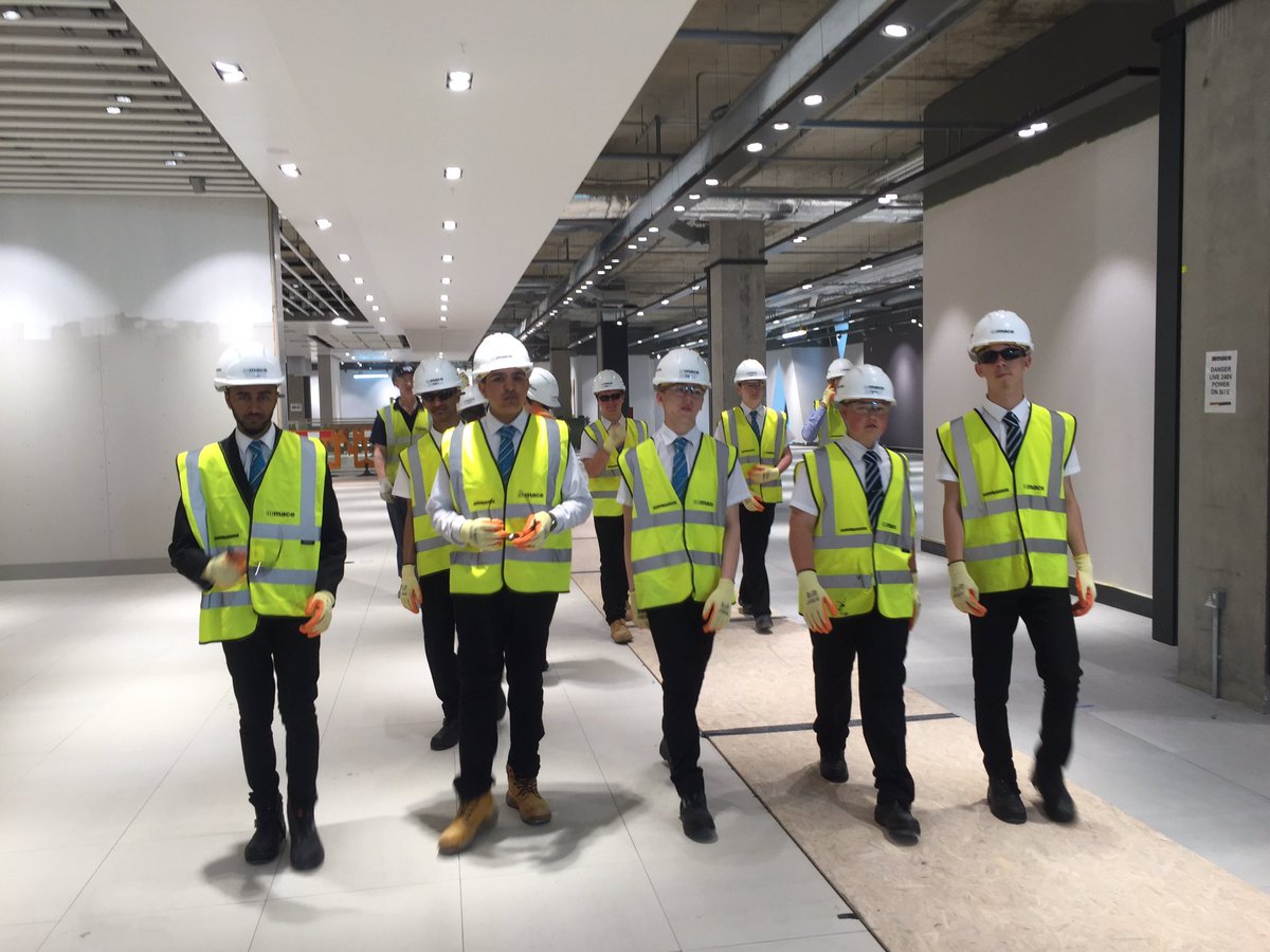 Year 11 construction students enjoying looking around the new John Lewis complex in Leeds. #LoveTSLA