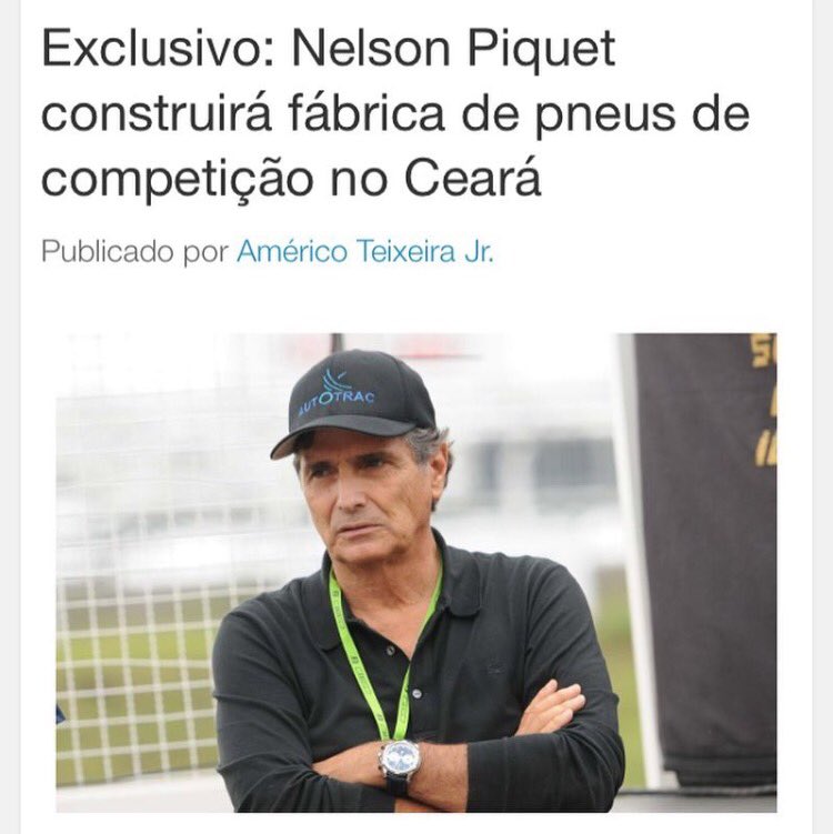 Novo desafio! Tenho certeza que vai dar certo! 👏🏻👏🏻👏🏻 #NelsonPiquet