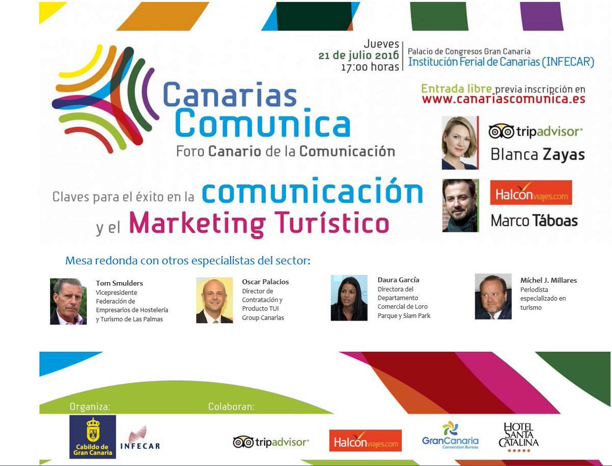 ComercioCan's tweet photo. No se pierdan esta tarde una impresionante mesa redonda en @infecar con figuras relevantes en #marketing turístico https://t.co/eZb5cq1FkJ