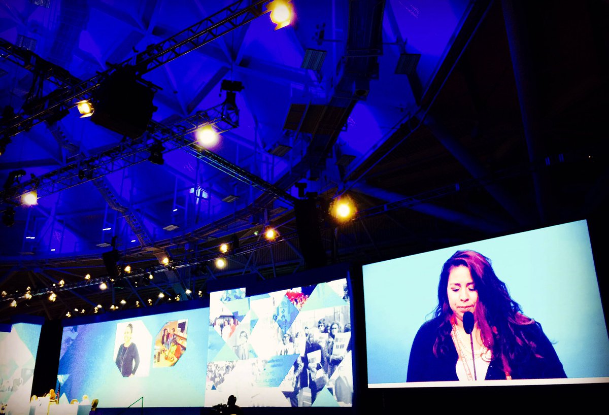 AFTNM's tweet photo. #EarlyEd Educator and @eeu_nm 
President Carmella Salinas sharing her story with #AFT100. https://t.co/dUp9PPS36w