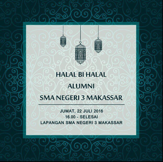 Kegiatan ini terbuka utk seluruh alumni SMAN 3 Makassar, kehadiran kakanda, teman &amp; adik sangat diharapkan😉 see you🤗