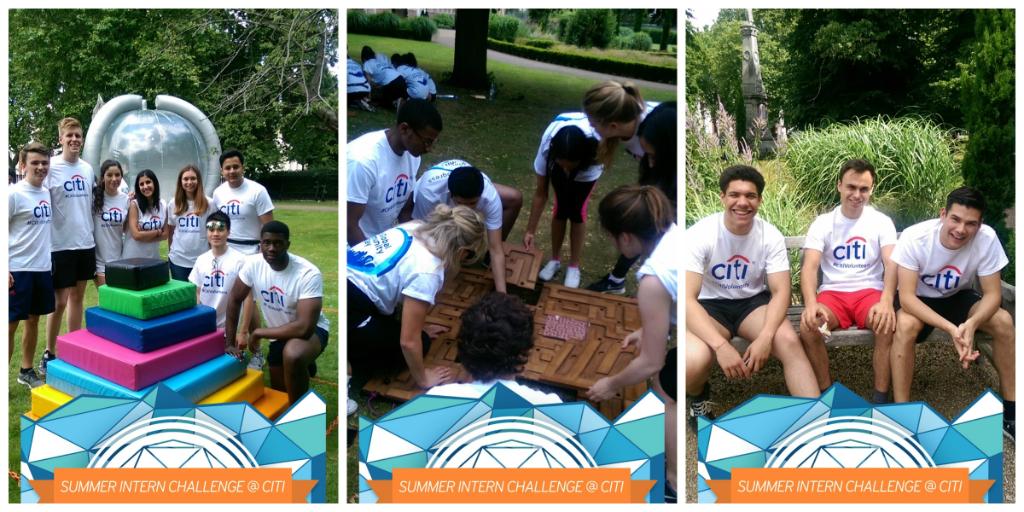 CitiCareers's tweet photo. Summer intern challenge @ Citi. #Teamwork &amp; problem solving in and out of the office  #LifeatCiti https://t.co/TFuFyMLTLN