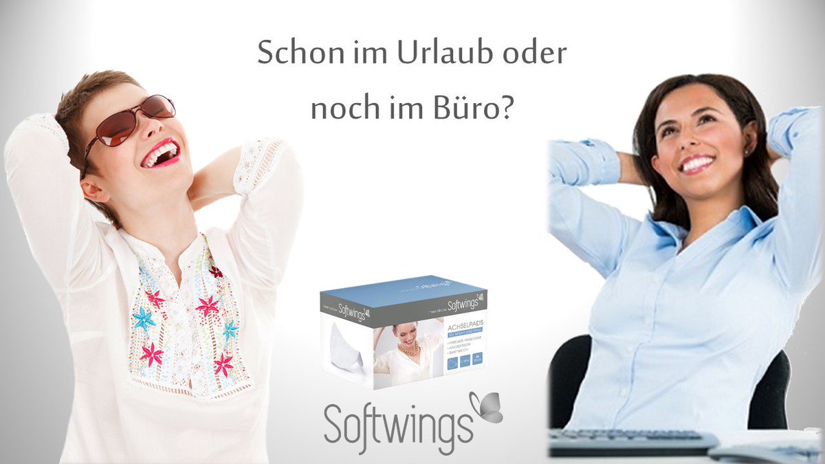 softwings_de's tweet photo. Im #Urlaub oder im #Büro, mit den #Softwings #Achselpads bist du vor #Schweißflecken und #Schweißgeruch geschützt! https://t.co/lGGNs9FBWe
