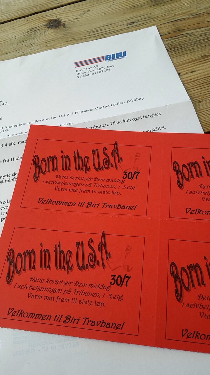 Veldig hyggelig invitasjon i postkassa fra Biri Trav. Vi (gru)gleder oss! #Märtha-finale #BornintheUSA