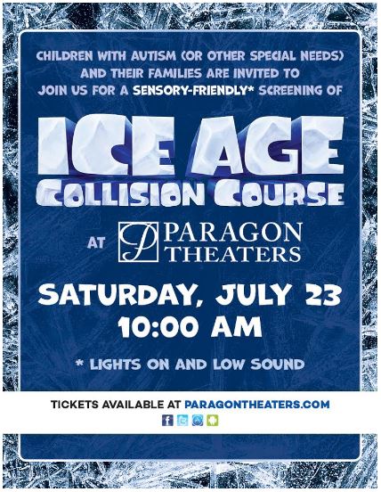 SpotsySchools's tweet image. Paragon Theaters is hosting another Family &amp;amp; Sensory Friendly Movie Showing this Sat, July 23 @ 10am.