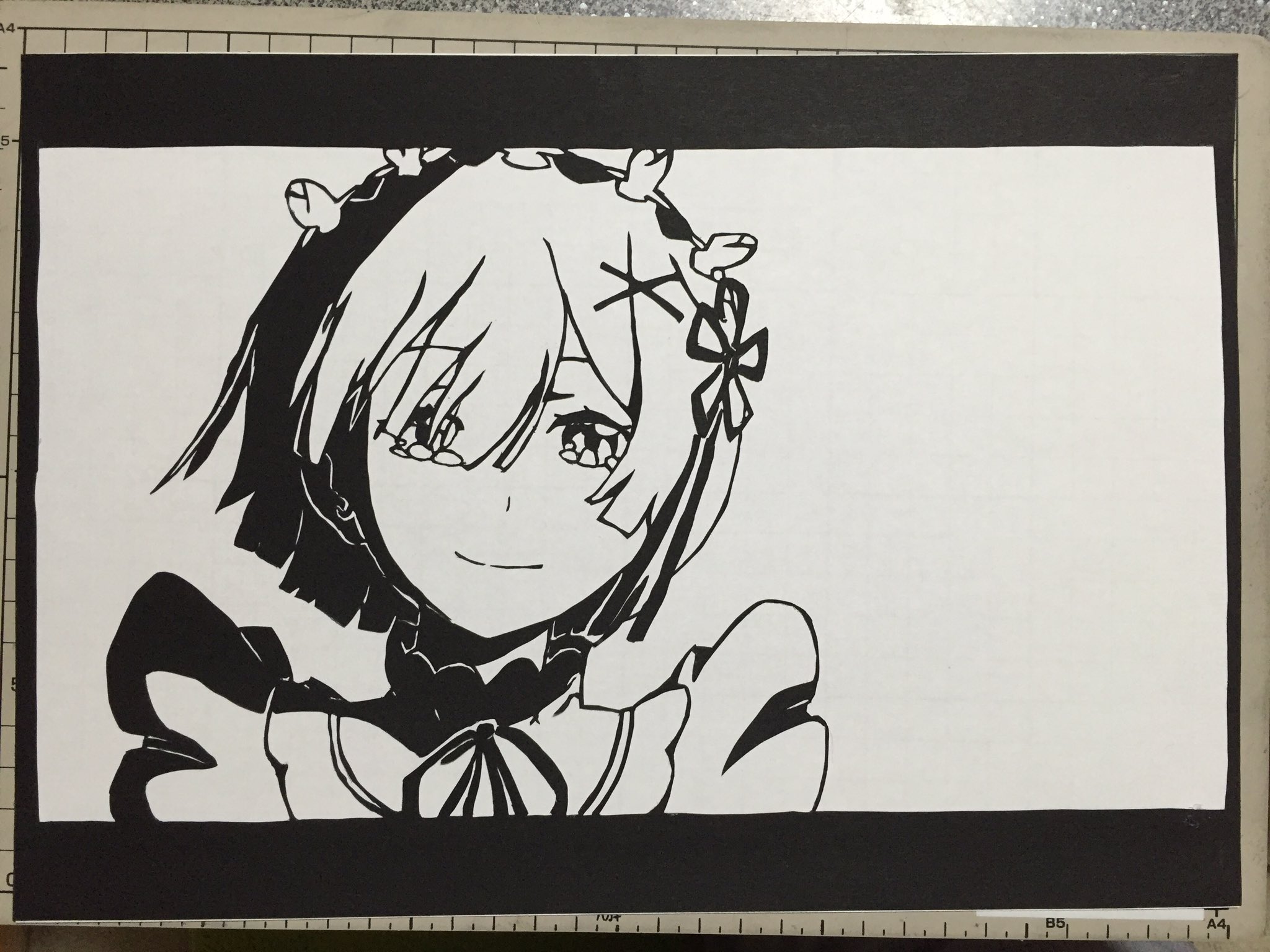 R氏 切り絵 A Twitter Re ゼロから始める異世界生活 リゼロ よりレム 切り絵 おにががってますね R氏 切り絵 A Twitter Re ゼロから始める異世界生活 リゼロ よりレム 切り絵 おにががってますね