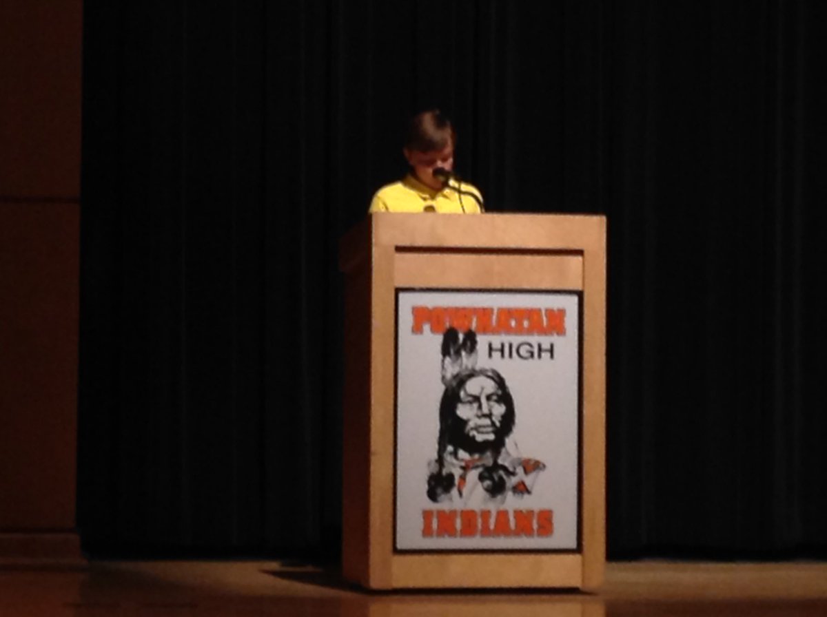 PCPS2S's tweet photo. #PCVVHC students take to the mic to formally introduce their veteran video history. https://t.co/yLFwuISVK2