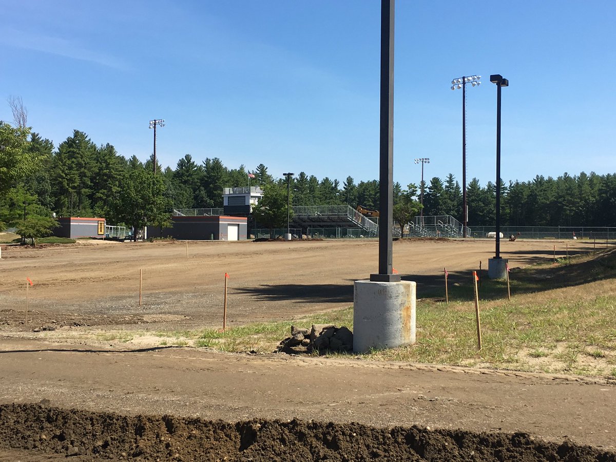 SouheganHS's tweet photo. Our parking lot is missing! Lifted, ground &amp; re-deposited all at once #portableearthquake  #inthebudget #souheganhs https://t.co/pa7XMKo6PU