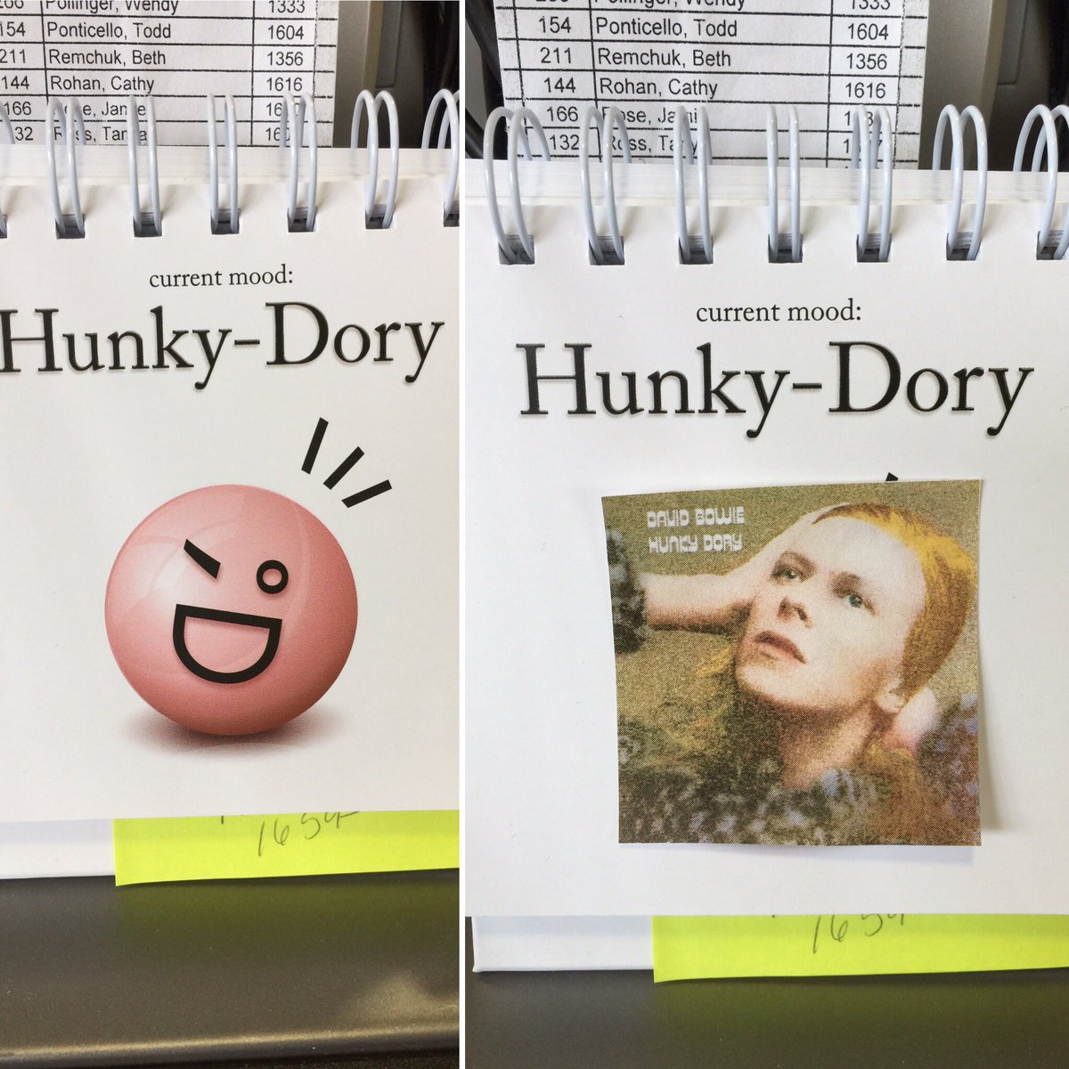 CroweEffects's tweet image. HS librarian didn't get why I put "that weird picture" on her mood book.  Said, "you're strange Mr. Crowe." #Bowie