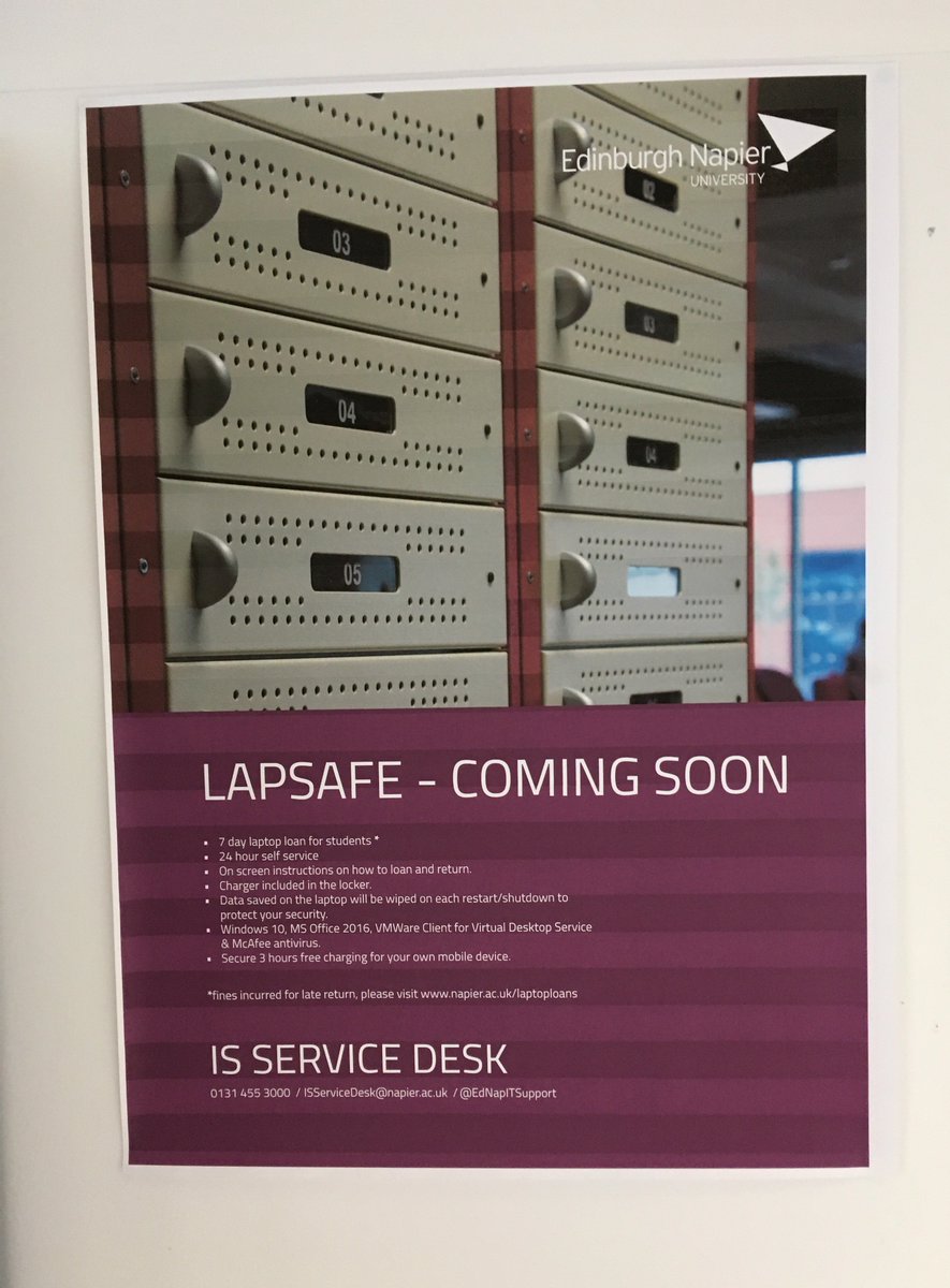 EdNapITSupport's tweet photo. 24*7 Laptop Loan Service Coming Soon.. the new funky purple laptop lockers have arrived in the #JKCC! https://t.co/nRvMMlv2IB