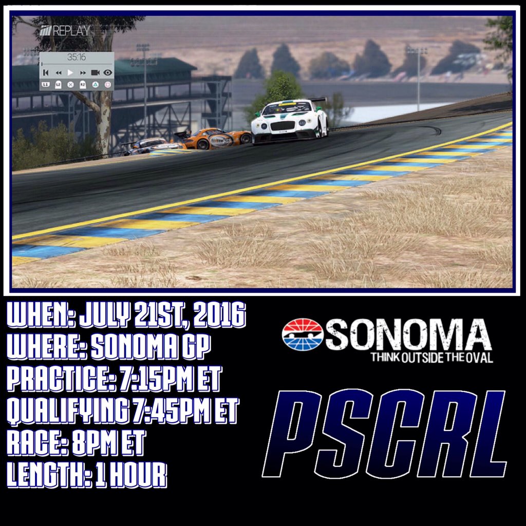 PSCRLofficial's tweet photo. In our gt3 series we head to Sonoma GP. Who will come out on top? https://t.co/aiaBB1YGvu