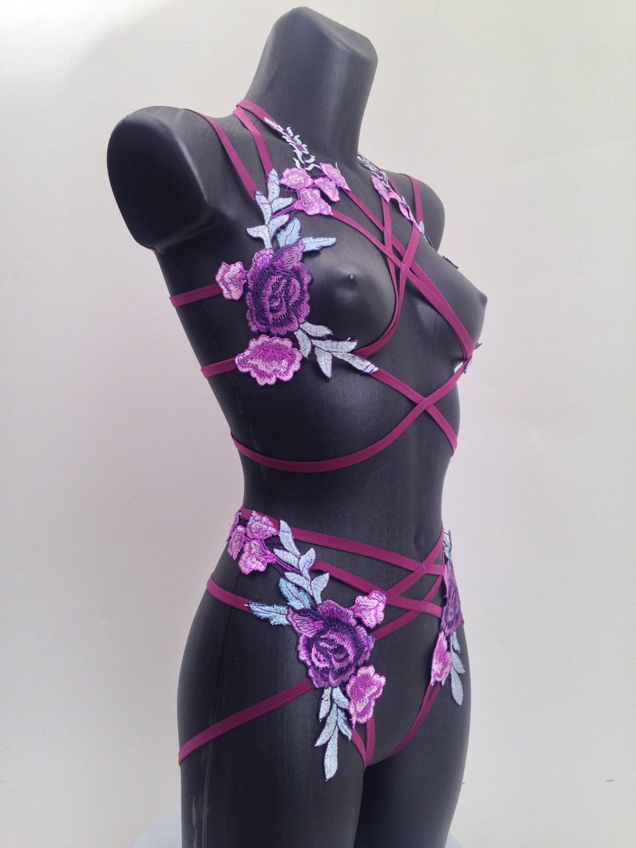 Snow In April purple #lingerie set from lovechildboudoir.com 💜 #purplelingerie #bralette #intimates #burlesque