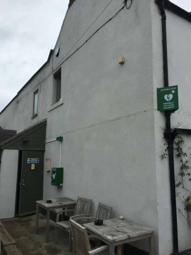 Yet another #defibrillator installation, this one attached to @Joinersarms1 at High Newton by the Sea