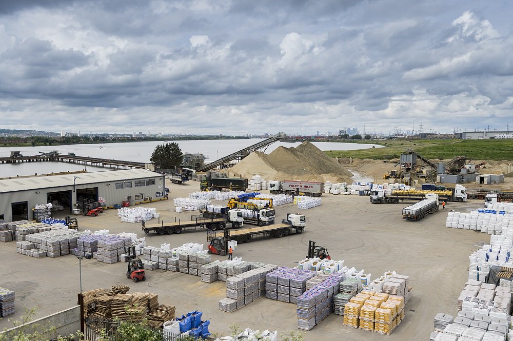 Overhead pic of our aggregate bagging plant in #Dagenham